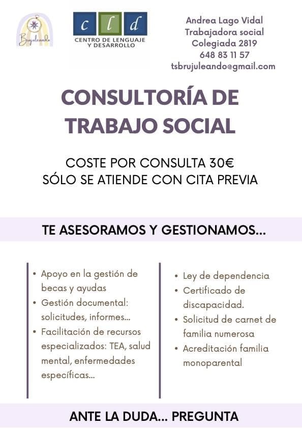 NUEVO SERVICIO: CONSULTORÍA DE TRABAJO SOCIAL