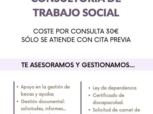 NUEVO SERVICIO: CONSULTORÍA DE TRABAJO SOCIAL