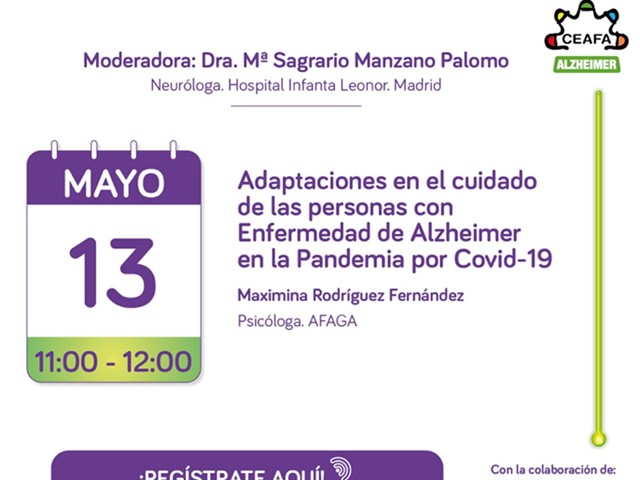 Webinar para personas con Alzheimer y cuidadores